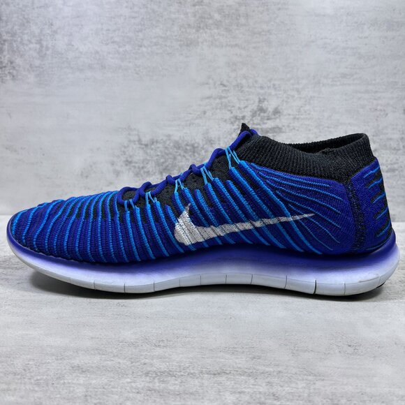 Nike Free RN Motion Flyknit Running Shoes - Men's Size 8 - Blue - Picture 5 of 10